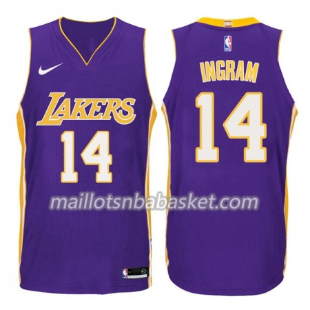 Maillot Homme Los Angeles Lakers Brandon Ingram 14 Nike 2017-18 Pourpre Swingman